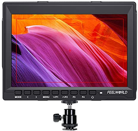 Feelworld FW759 7 Inch DSLR Camera Field Monitor HD Video Assist Slim IPS 1280x800 4K HDMI 1080p with Sunshade