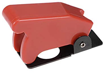 sourcing map Rot Plastic Wasserdicht Federbalstet Abdeckkappe Wächter für 12mm Kippschalter de