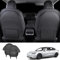 TOPABYTE Housse de Protection pour Tesla Model Y/3/S/X Protection de Dossier de Siège Avant en Cuir pour Enfants Anti-Coup de Pied Tapis - Résistant à l'eau et aux Rayures - 2 Pièces