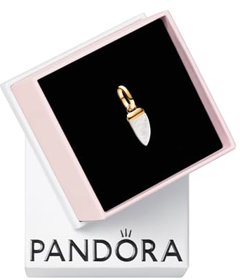 PANDORA ME Haifischzahn Mini-Charm-Anhänger aus Sterling Silber mit vergoldeter Metalllegierung, Kompatibel ME und Moments Armbändern, 763373C01