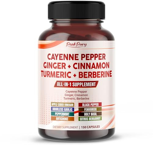 Cayenne Pepper Ginger Turmeric Berberine - Digestion, Gut Heath Support