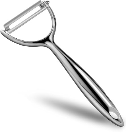 LIIGEMI Effortless Y Peeler with Sharp Stainless Steel Blades for Apples, Cucumbers - Ergonomic Handle for Easy Potato Eye removal, Perfect for Cooking Enthusiasts and Kitchen Novices（silvery）