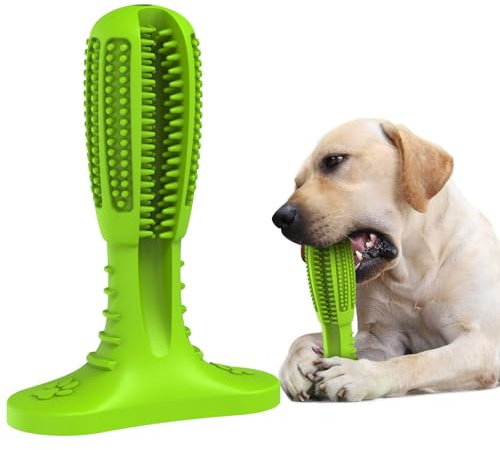 HETOO Juguete para perros, juguete masticable para cachorros, limpieza de dientes, juguete para perros de tamaño mediano, barra de lijado de goma, juguetes para perros (verde claro)