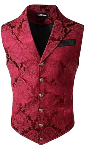 Generisch Pantalon de costume pour homme, style court, gilet de costume tendance à une boutonnée, veste sans manches