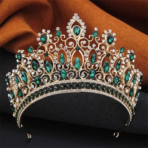 Women Large Tiaras Rhinestone Crowns Diadem Big Headwear Bridal Wedding Crown Hair Jewelry Prom Headdress