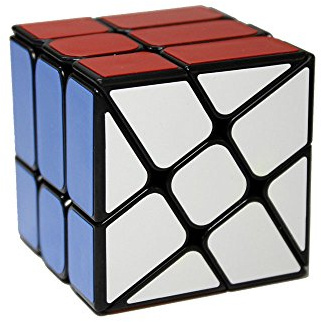 Oostifun YONGJUN YJ Windmill V2 3x3 Cube YJ Wheel Fenghuolun 3x3x3 Twisty Puzzle Smooth Cube Brain Teaser Puzzle Toys(Black)