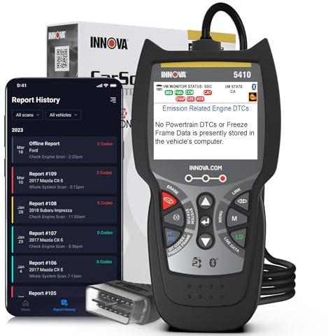 Innova 5410 All-System OBD2 Scanner Diagnostic Tool for Cars & Trucks – Automotive Scan Tools for Engine, ABS, SRS & Transmission, Bluetooth Compatible with America's Top Car Repair App