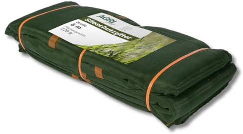 AGRI plus Grille de protection pour silo 6 x 8 m – Vert I Filet silo de qualité supérieure de 220 g/m² en tissu monofilament indéchirable I Grille de protection contre les oiseaux bordée tout autour I