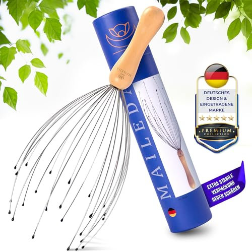 MAILEDA® Premium Kopfmassage,Spinne 24 Finger - Kopfmassagegerät - Wellness - Head Massager - Kopfhautmassagegerät - Geschenkidee für Sie & Ihn