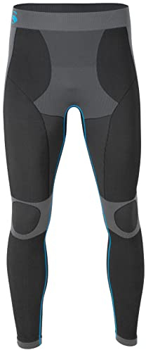 Herr Base Layer sömlösa funktionella underkläder, sport och skidunderkläder, 3/4 funktionella byxor, shorts, lång eller kortärmad skjorta, Gråtoner – långa byxor, M/L