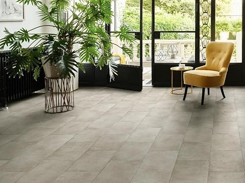 PVC Bodenbelag Vinylboden in Sandstein Optik, Zuschnitt (2m breit / 3m lang)