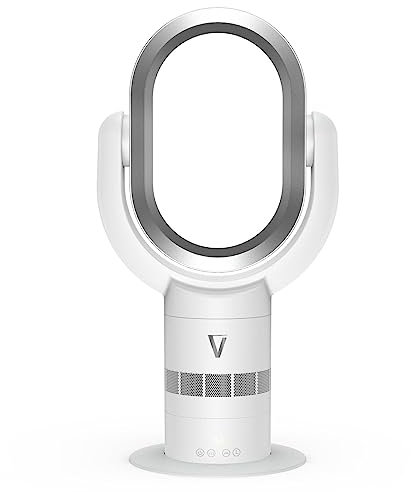 HOTSNAP VORTEX AIR ZERO: Bladeless Cooling Fan, Portable Air Cooler, Quiet, Remote Control, Timer, 10 Speeds, 90° Oscillation, Home & Office (Quick Silver)