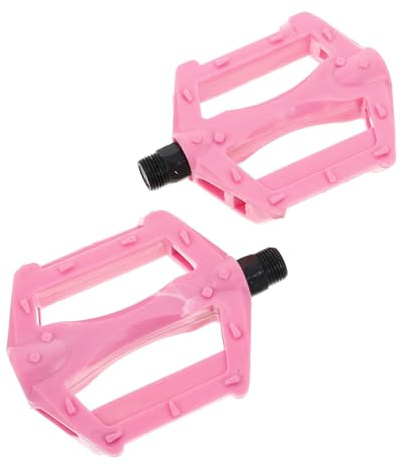 KICHOUSE Pedales de Bicicleta Antideslizantes para Niños Ranuras de Seguridad y Correas Ajustables para Ciclismo Infantil
