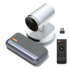 Nuroum Sistema de Cámara Web PTZ de 1080P,Zoom Óptico 5X, 4Mic Cancelación de Ruido,Autofocus,Sistema de Videoconferencia Todo en Uno, Altavoz y Micrófono con Bluetooth para Conferencias Empresariales