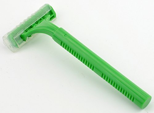 Rasoio Monouso Bilama Acciaio inossidabile per tricotomia, in box da 100 Pezzi, Verde