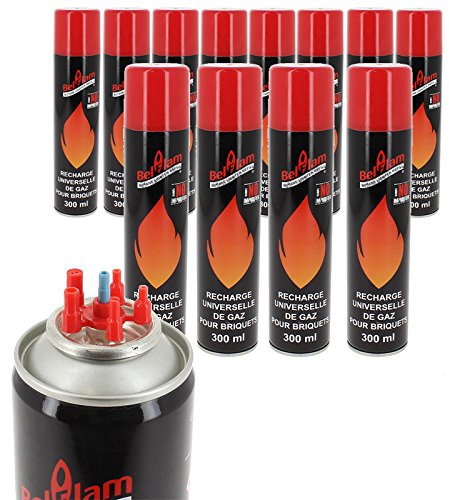 Lot de 12 bouteilles de gaz pour briquet à prix imbattable