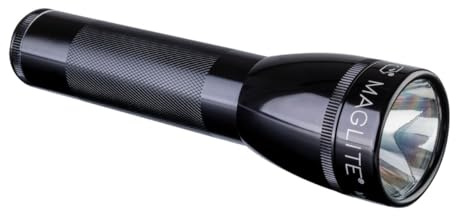 Maglite – ML25LT LED-Taschenlampen-Sicherheitspaket – IPX4 – 2 Typ-C-Batterien – 192 Lumen – 16,8 cm – Schwarz