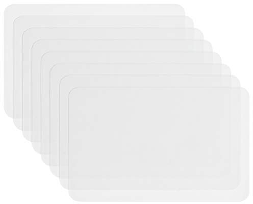 Transparent Placemat Cuttable Waterproof Oil-Resistant Dining Mats 8PCS 40x30cm Heat Resistant Washable Placemats for Wedding,Hotel, Kitchen,Home,Restaurant