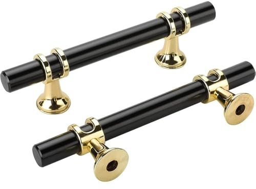 SYZOW 6 stycken kökshandtag skåphandtag svart möbelhandtag vintage handtag skjutdörrhandtag hålavstånd 96 mm