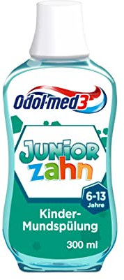 Odol-med3 Juniorzahn Mundspülung für Kinder (6-13 Jahre), 300 ml, mit mildem Minzgeschmack