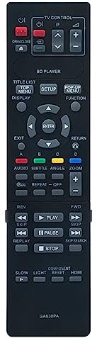 VINABTY GA630PA Remplacement de la télécommande Compatible avec Sharp Blu-Ray DVD Player