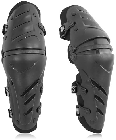 Motorcycle Knee Guards Pads, Adjustable Knee Pads for Adult, Motorcycle Knee Protector Gear for MTB Motocross Mountain Bike (Black)