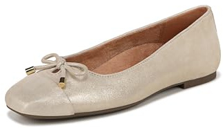 Vionic Women's Ballet Flat Klara Shoes with Arch Support Gold UK 5 Wide Fit