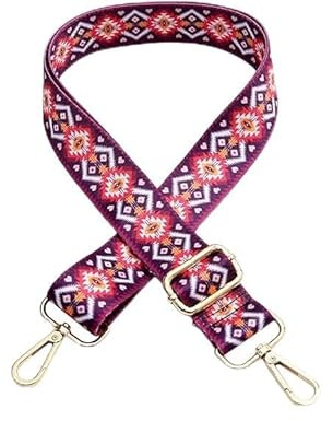 SLAXJNE Correa para Bolso de Hombro Ajustable, 2 Ganchos, Multicolor, 140 cm, 3.8 cm, Gancho Dorado Claro, Accesorios para Bolso, Moderno, Patrón de Color Contrastante