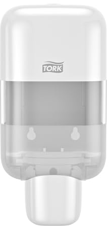 Tork Mini Spender für Seifen und Händedesinfektionsmittel Weiß S5, geeignet für Schaumseife, Flüssigseife, Gel und Lotion, Elevation Design, 565200, 6 Stück