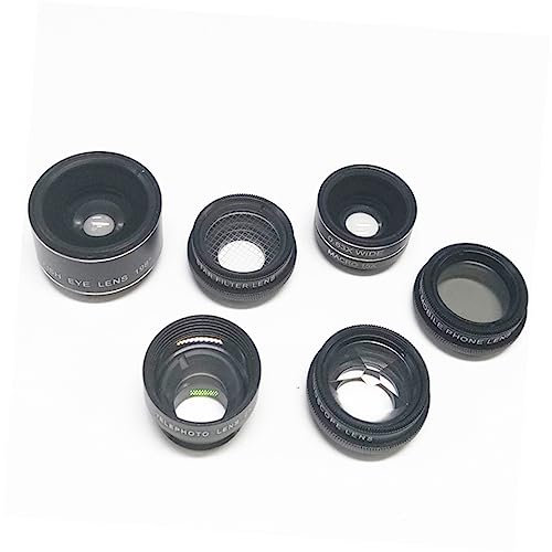 Gadpiparty Handy Kamera Objektiv Fischauge Super Weitwinkel Makro Telekonverter Polarisations -objektiven Für Smartphones in Schwarz