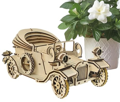 3D Träpussel Bil Bilmodell Hjärnknäckare Pussel | Samlarobjekt Vintage Fordon Trähobby Till Jul Födelsedag Fest