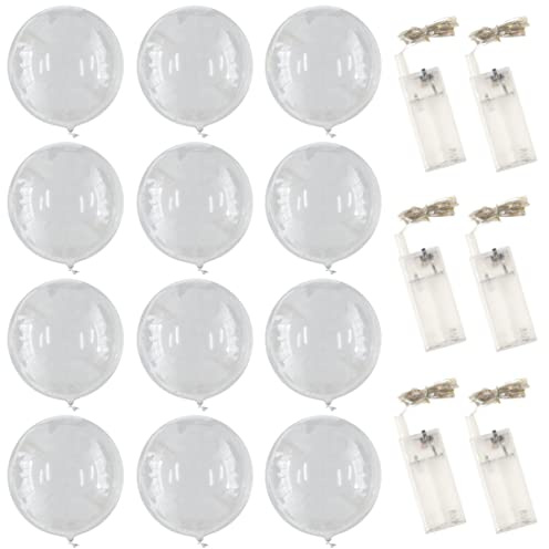 Globos Bobo Iluminados, Globos Luminosos Globo de Helio Bobo de 20 Pulgadas con Cadena de 2 M Globo Iluminado para Decoración de Fiestas de Bodas 22 Piezas
