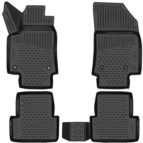 WALSER XTR Gummi Fussmatten Auto für Citroen C3 Aircross 2 06/2017-2024, 100% passgenaue Auto Fußmatten, robuste Universal Fußmatte Auto, Gummimatten Auto, Auto Fussmatten Gummi