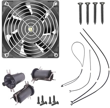 Replacement Fan and Lid/Door Switch Kit Compatible with Masterbuilt Gravity Series 560/800/1050 Digital Charcoal Grill and Smoker ComboF