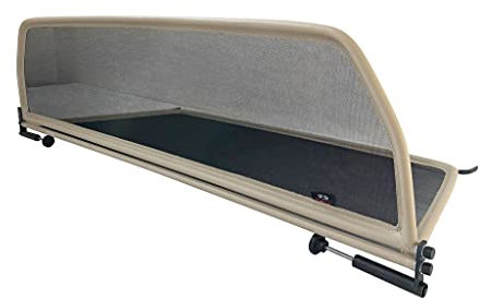 PureWind Windschott kompatibel mit VW EOS Baujahr 2006-2016 (Beige) – Windschott Universal mit Schnellverschluss inkl. Tasche