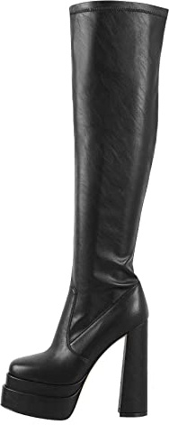Only maker Bottes extensibles au-dessus du genou pour femme avec talon bloc