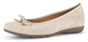 Gabor Damen Klassische Ballerinas, Frauen Flats,Ausgehschuhe,Abendschuhe,Slip-ons,klassisch elegant,Schleife,Ballerinen,Desert,39 EU / 6 UK