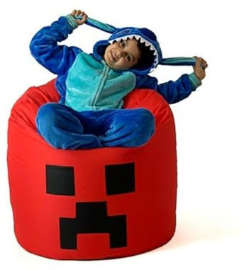 GO GIFT Sitzsack, Rot, Oxford Minecraft