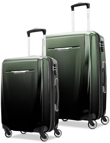 Samsonite Winfield 3 DLX Hardside Expandable Luggage with Spinners, Ombre Green, 2-Piece Set (20/25)