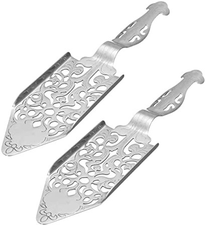 Cabilock Lot De 2 Cuillères à Absinthe En Acier Inoxydable Évidées, Cuillères Multifonctions Pour Bar Et Maison, Filtre à Sucre Pour Absinthe, Ustensiles De Bar Pour Boissons Glacées