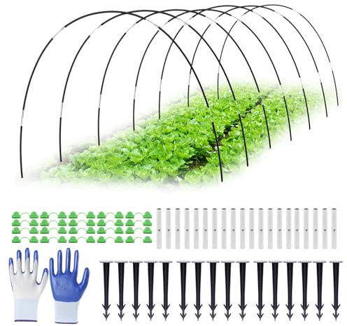 Bcuuozeeing Lot de 30 tunnels de plantation - Arches de tunnel surélevée - Tunnel en film pour parterre surélevé - Pneus de serre pour parterre surélevé - DIY