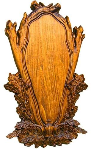 Tavola per trofei in legno massello di faggio per trofei da caccia, corna come cinghiale, cervo, capra (K1-16) (rovere rustico)