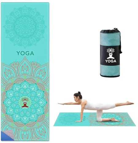 SUNOYA Serviette De Yoga Antidérapante 185×63cm, Tapis De Yoga Antidérapant Et À Séchage Rapide, Couverture De Yoga Souple, Serviette Yogas Chaude Antidérapante pour Tapis De Yogas