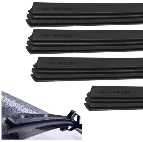 Jecdfs 4er Set Universelle Scheibenwischerblätter aus Naturkautschuk, 80cm,scheibenwischer gummi, für Autos, Busse und LKW, Flexibel und Langlebig, Einfache Installation
