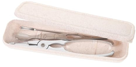 HEALEEP Set Sgusciatori per Granchi e Aragoste in Lega di Zinco Manico Ergonomico, Accessori Cucina Portatili e Resistenti, Strumenti Essenziali per Crostacei Custodia Compatta