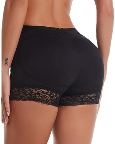 GWAWG Ladies Hip Pads Shapewear Tummy Control, Enhancer Control Padded Underwear Women, Butt Lifting Shapewear For Dancer, Mom, Crossdresser With Fake Ass (UK, Alpha, S, Regular, Regular, Black)