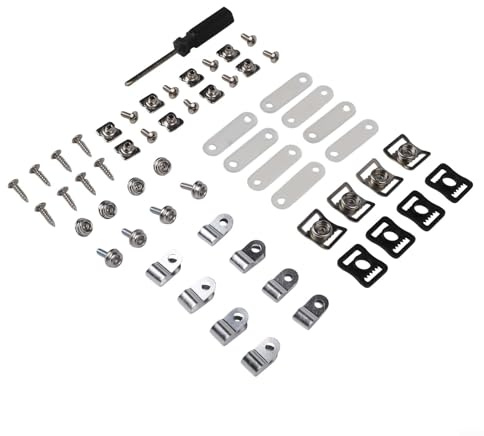 Yhenlovtt Kit de réparation de casque de football 49 pièces avec R-Clips, joints en caoutchouc, écrous, vis et tournevis pour casques de hockey, baseball, softball