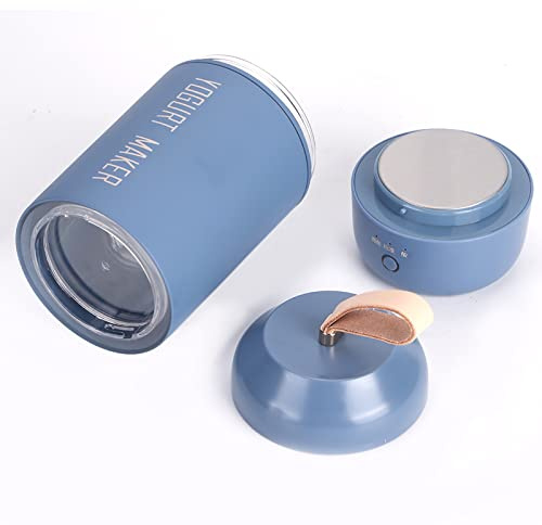 Ejoyous Automatisk Yoghurtmaskin, ABS Mini Yoghurtmaskin 280ml USB Uppladdningsbar 5V Bärbar Helautomatisk Jäsning för Hemmakontorsresor, Avtagbar Kopp Lätt Att Rengöra (Blå)