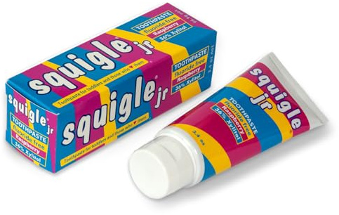 Squigle Jr Kids 36% Xylitol Toothpaste Fluoride-Free Raspberry Flavor 1pk