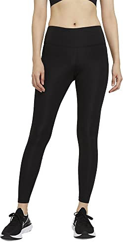Nike Damen W Nk Epic Fast Tght Leggings, Black/Reflective Silver, M EU